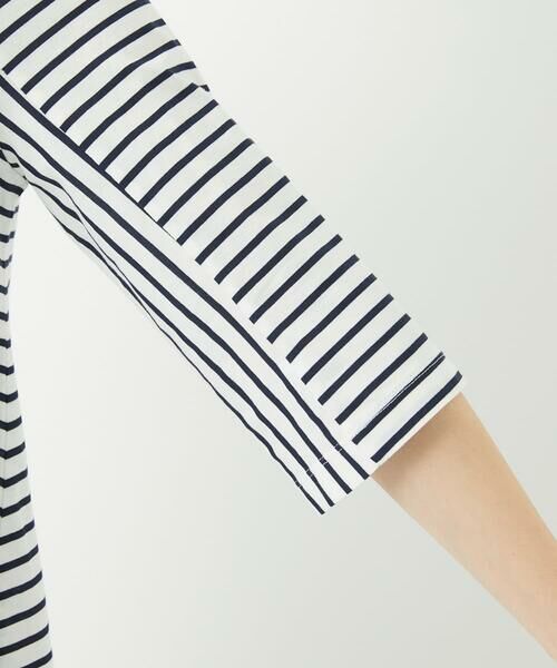 Maison de CINQ / メゾン ドゥ サンク カットソー | [日本製]ボーダーペプラム7分袖カットソー | 詳細7