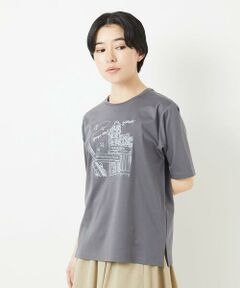 Maison de CINQ / メゾン ドゥ サンク カットソー | ドライコットンイラスト刺繍Tシャツ
