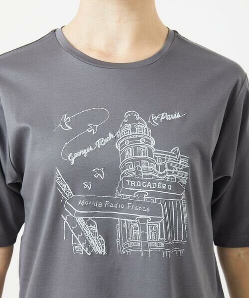 Maison de CINQ / メゾン ドゥ サンク カットソー | ドライコットンイラスト刺繍Tシャツ | 詳細12