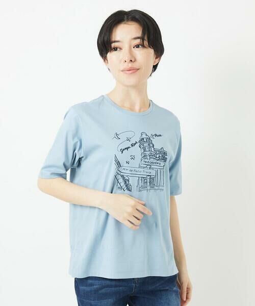 Maison de CINQ / メゾン ドゥ サンク カットソー | ドライコットンイラスト刺繍Tシャツ | 詳細3