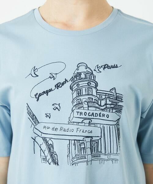 Maison de CINQ / メゾン ドゥ サンク カットソー | ドライコットンイラスト刺繍Tシャツ | 詳細7