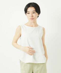Maison de CINQ / メゾン ドゥ サンク タンクトップ | [日本製/多機能素材]カットジョーゼットタンクトップ