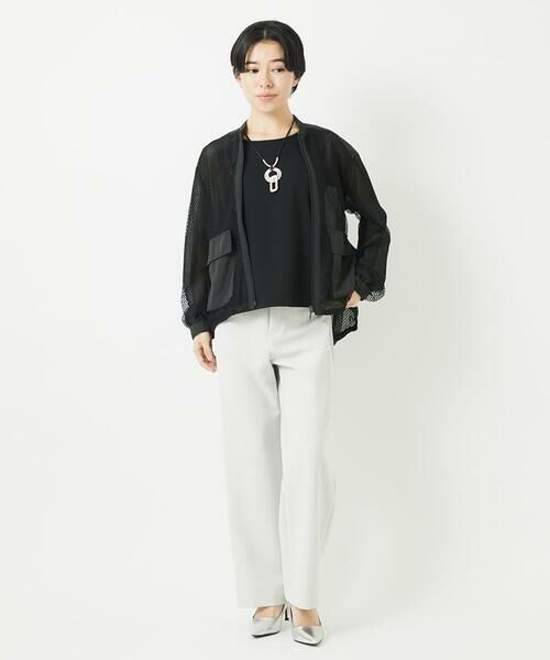 Maison de CINQ / メゾン ドゥ サンク タンクトップ | [日本製/多機能素材]カットジョーゼットタンクトップ | 詳細11