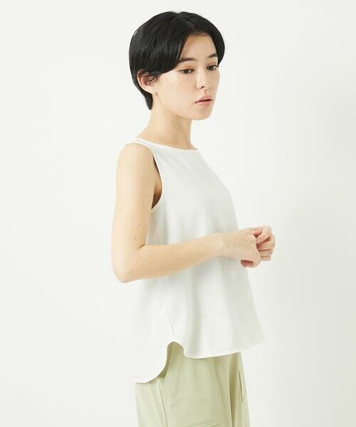 Maison de CINQ / メゾン ドゥ サンク タンクトップ | [日本製/多機能素材]カットジョーゼットタンクトップ | 詳細2