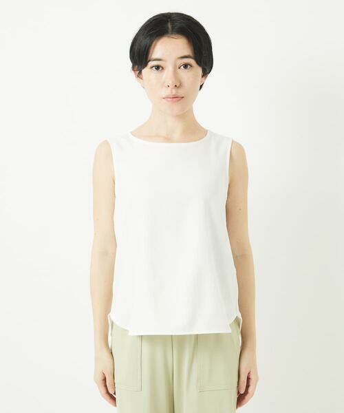 Maison de CINQ / メゾン ドゥ サンク タンクトップ | [日本製/多機能素材]カットジョーゼットタンクトップ | 詳細3