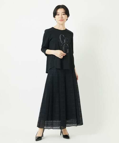 Maison de CINQ / メゾン ドゥ サンク カットソー | ドライコットンビーズ刺繍ロゴ7分袖カットソー | 詳細15