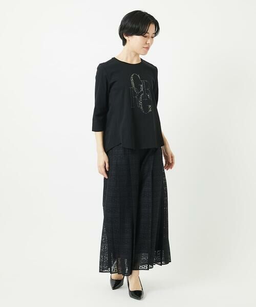 Maison de CINQ / メゾン ドゥ サンク カットソー | ドライコットンビーズ刺繍ロゴ7分袖カットソー | 詳細16