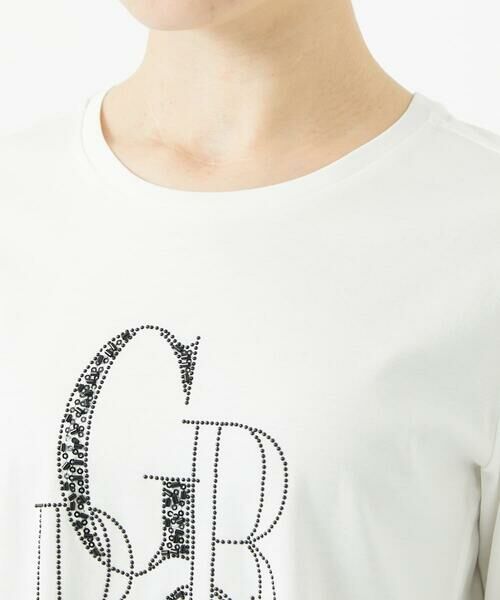 Maison de CINQ / メゾン ドゥ サンク カットソー | ドライコットンビーズ刺繍ロゴ7分袖カットソー | 詳細6