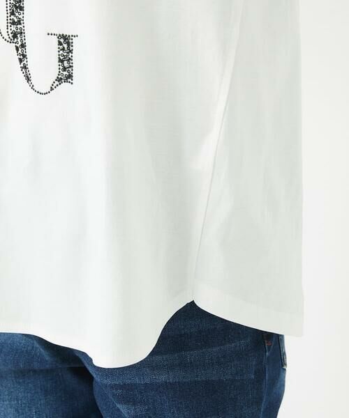 Maison de CINQ / メゾン ドゥ サンク カットソー | ドライコットンビーズ刺繍ロゴ7分袖カットソー | 詳細8