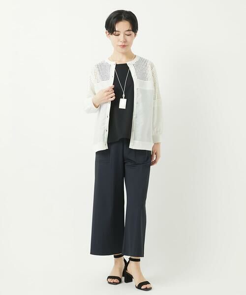 Maison de CINQ / メゾン ドゥ サンク カーディガン・ボレロ | ソフトローン透かし編カーディガン | 詳細15