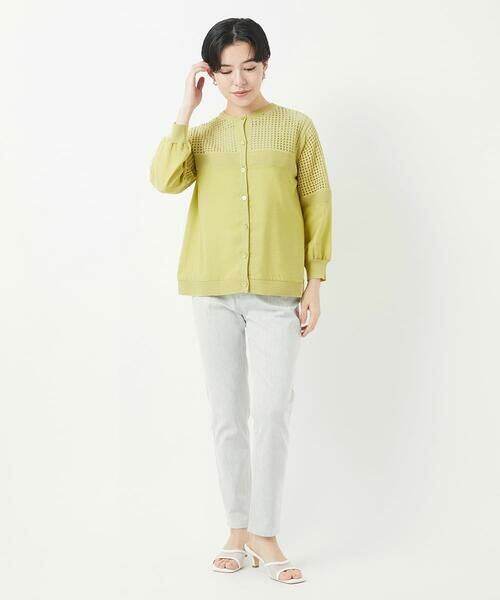 Maison de CINQ / メゾン ドゥ サンク カーディガン・ボレロ | ソフトローン透かし編カーディガン | 詳細18