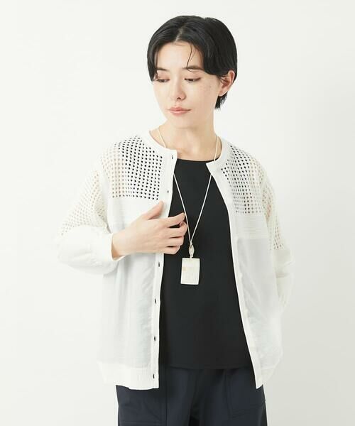Maison de CINQ / メゾン ドゥ サンク カーディガン・ボレロ | ソフトローン透かし編カーディガン | 詳細24