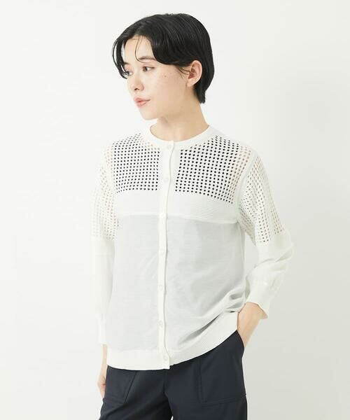 Maison de CINQ / メゾン ドゥ サンク カーディガン・ボレロ | ソフトローン透かし編カーディガン | 詳細25