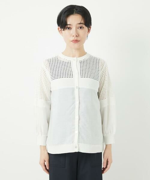 Maison de CINQ / メゾン ドゥ サンク カーディガン・ボレロ | ソフトローン透かし編カーディガン | 詳細27