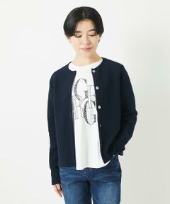 Maison de CINQ / メゾン ドゥ サンク カーディガン・ボレロ | [アンサンブル対応]ガーター編クルーネックカーディガン