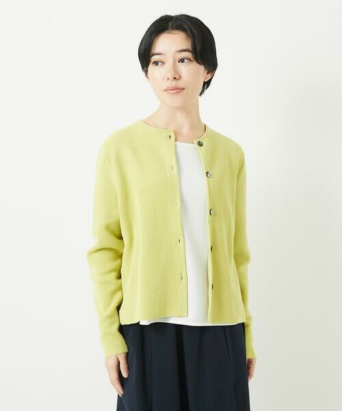 Maison de CINQ / メゾン ドゥ サンク カーディガン・ボレロ | [アンサンブル対応]ガーター編クルーネックカーディガン | 詳細1