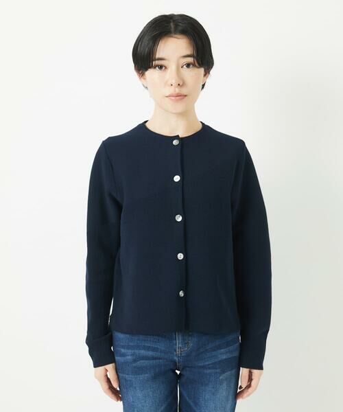 Maison de CINQ / メゾン ドゥ サンク カーディガン・ボレロ | [アンサンブル対応]ガーター編クルーネックカーディガン | 詳細10