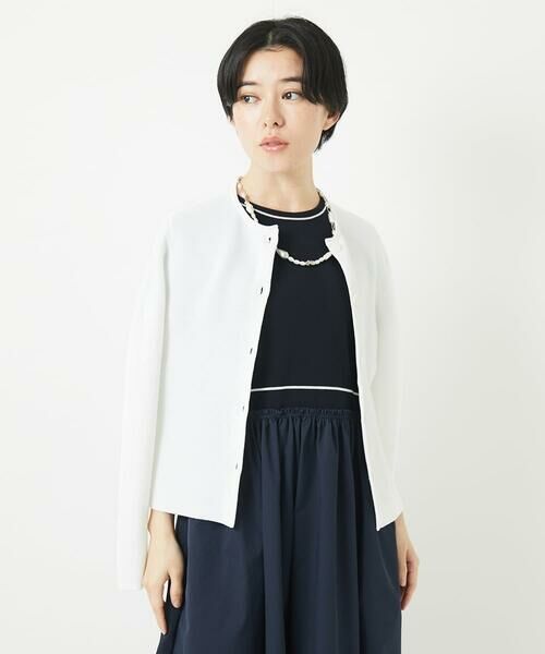 Maison de CINQ / メゾン ドゥ サンク カーディガン・ボレロ | [アンサンブル対応]ガーター編クルーネックカーディガン | 詳細7