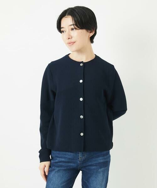 Maison de CINQ / メゾン ドゥ サンク カーディガン・ボレロ | [アンサンブル対応]ガーター編クルーネックカーディガン | 詳細9