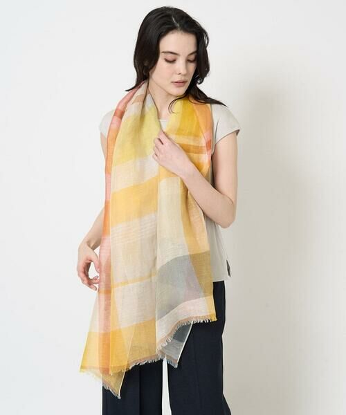 Maison de CINQ / メゾン ドゥ サンク マフラー・ショール・スヌード・ストール | リネンコットンチェックストール | 詳細1