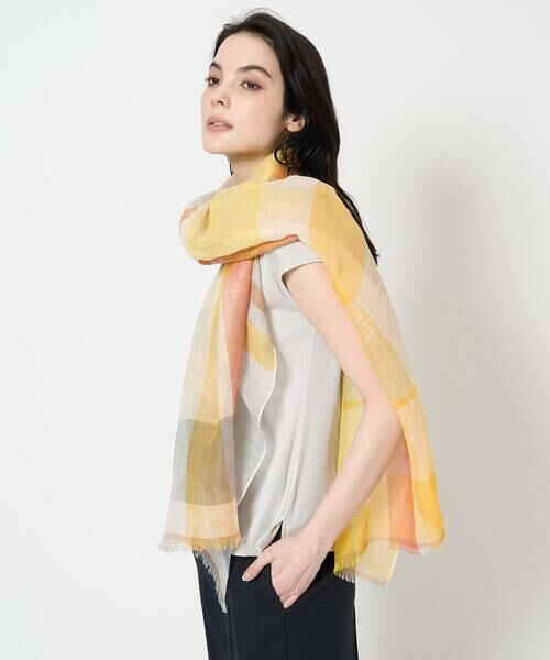 Maison de CINQ / メゾン ドゥ サンク マフラー・ショール・スヌード・ストール | リネンコットンチェックストール | 詳細2