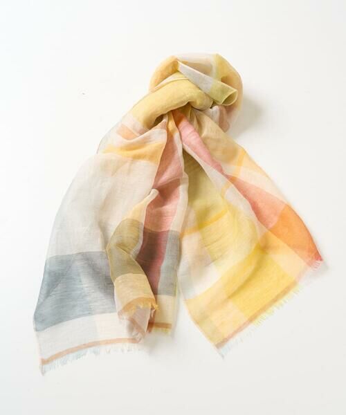 Maison de CINQ / メゾン ドゥ サンク マフラー・ショール・スヌード・ストール | リネンコットンチェックストール | 詳細3