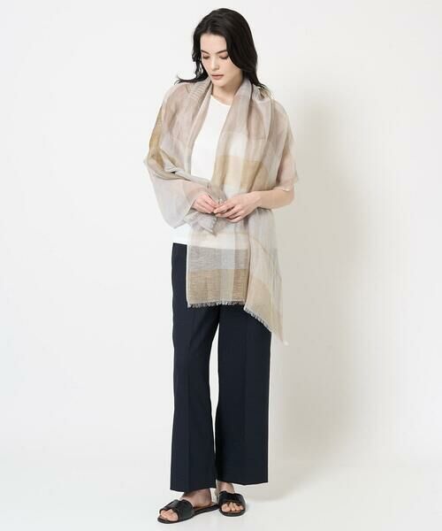 Maison de CINQ / メゾン ドゥ サンク マフラー・ショール・スヌード・ストール | リネンコットンチェックストール | 詳細6