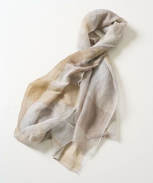 Maison de CINQ / メゾン ドゥ サンク マフラー・ショール・スヌード・ストール | リネンコットンチェックストール | 詳細8