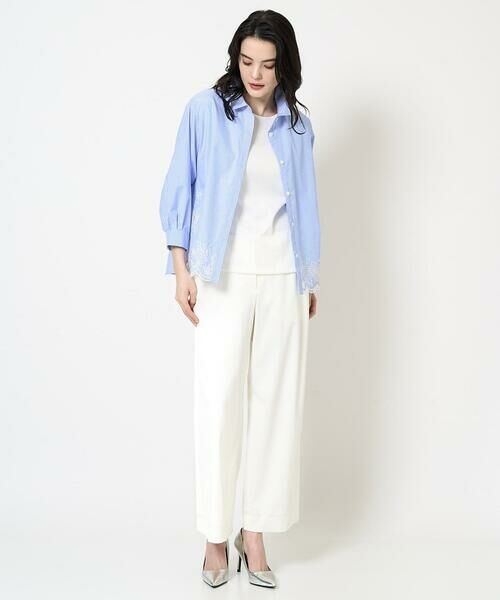 Maison de CINQ / メゾン ドゥ サンク シャツ・ブラウス | カットワーク刺繍ストライプブラウス | 詳細19