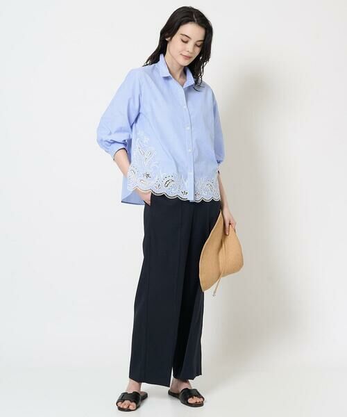 Maison de CINQ / メゾン ドゥ サンク シャツ・ブラウス | カットワーク刺繍ストライプブラウス | 詳細27