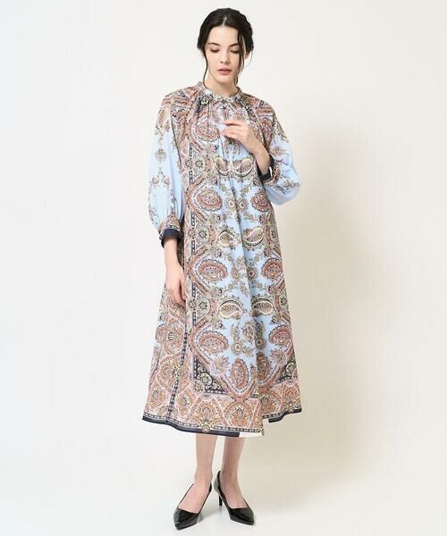 Maison de CINQ / メゾン ドゥ サンク ロング・マキシ丈ワンピース | RATTIオーナメントプリントワンピース | 詳細14