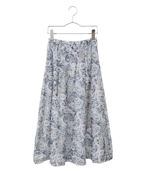 Maison de CINQ / メゾン ドゥ サンク ロング・マキシ丈スカート | [セットアップ対応]モダン更紗ペイズリースカート | 詳細13