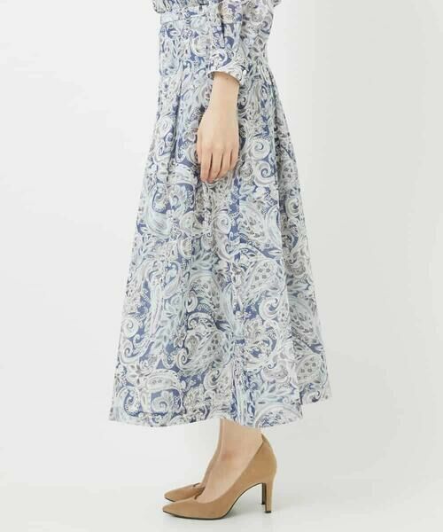 Maison de CINQ / メゾン ドゥ サンク ロング・マキシ丈スカート | [セットアップ対応]モダン更紗ペイズリースカート | 詳細3