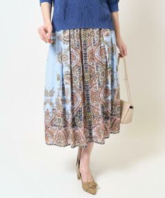 Maison de CINQ / メゾン ドゥ サンク ロング・マキシ丈スカート | RATTIオーナメントプリントスカート