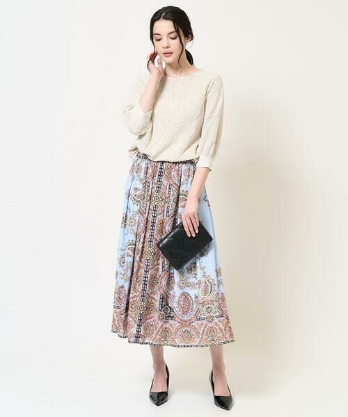 Maison de CINQ / メゾン ドゥ サンク ロング・マキシ丈スカート | RATTIオーナメントプリントスカート | 詳細10