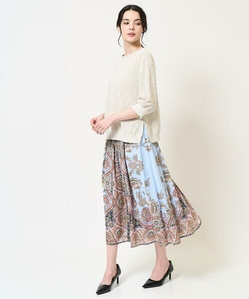 Maison de CINQ / メゾン ドゥ サンク ロング・マキシ丈スカート | RATTIオーナメントプリントスカート | 詳細11