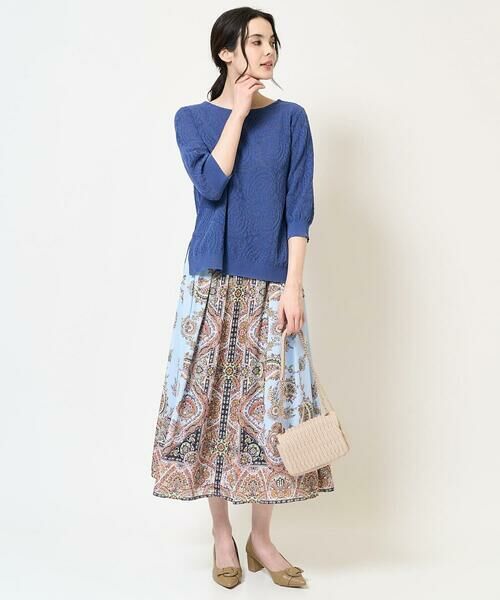 Maison de CINQ / メゾン ドゥ サンク ロング・マキシ丈スカート | RATTIオーナメントプリントスカート | 詳細19