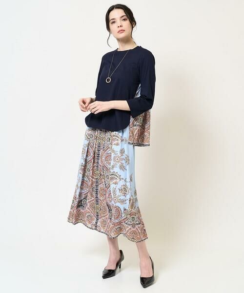 Maison de CINQ / メゾン ドゥ サンク ロング・マキシ丈スカート | RATTIオーナメントプリントスカート | 詳細5