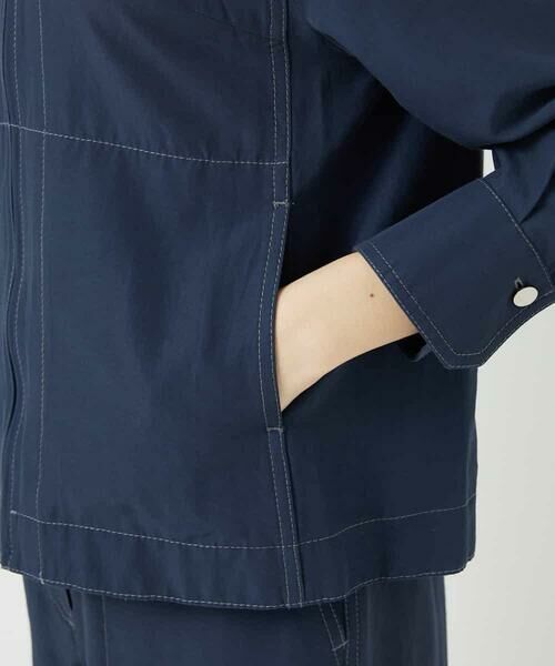 Maison de CINQ / メゾン ドゥ サンク ノーカラージャケット | 【セットアップ対応】ノーカラージップアップブルゾン | 詳細10