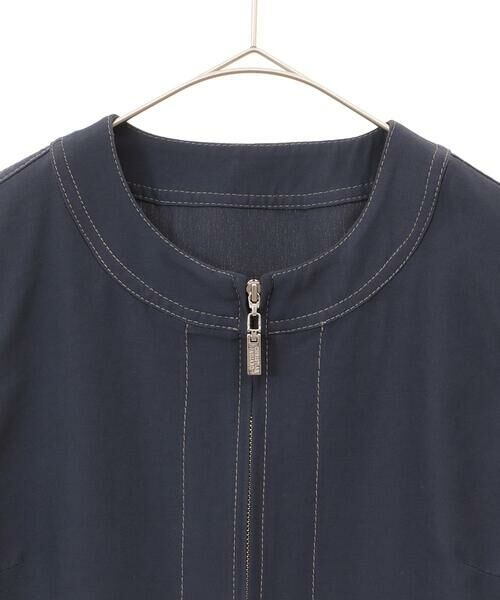 Maison de CINQ / メゾン ドゥ サンク ノーカラージャケット | 【セットアップ対応】ノーカラージップアップブルゾン | 詳細18