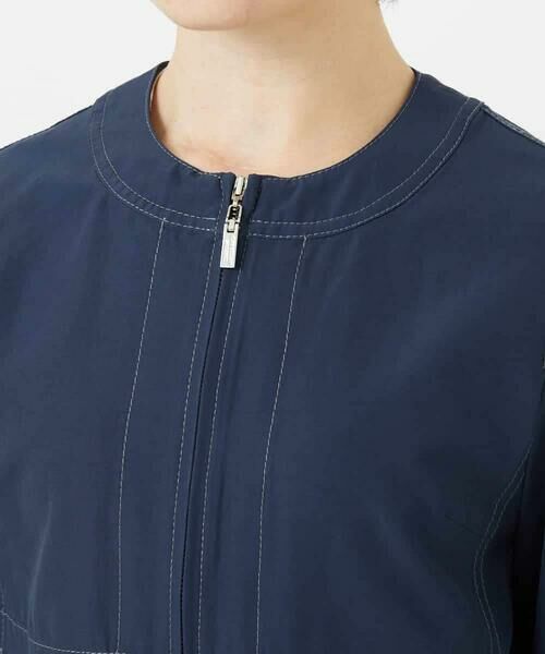 Maison de CINQ / メゾン ドゥ サンク ノーカラージャケット | 【セットアップ対応】ノーカラージップアップブルゾン | 詳細7