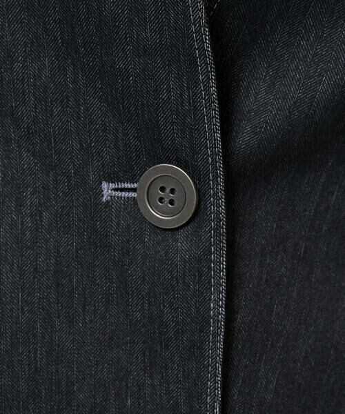 Maison de CINQ / メゾン ドゥ サンク ノーカラージャケット | [セットアップ対応]ヘリンボーン柄ジャージージャケット | 詳細13