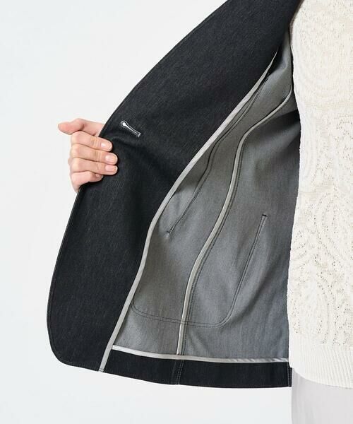 Maison de CINQ / メゾン ドゥ サンク ノーカラージャケット | [セットアップ対応]ヘリンボーン柄ジャージージャケット | 詳細14