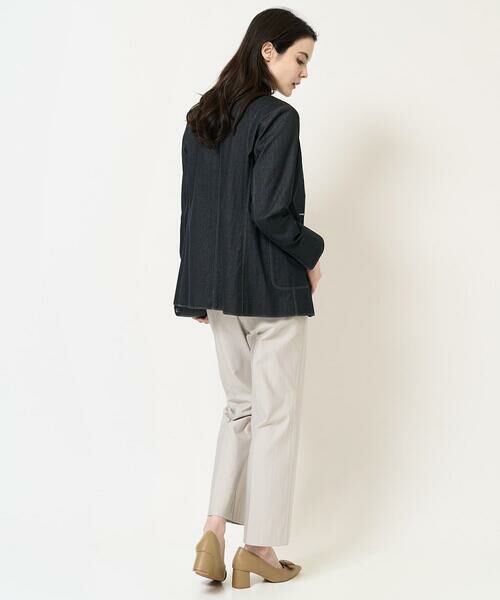 Maison de CINQ / メゾン ドゥ サンク ノーカラージャケット | [セットアップ対応]ヘリンボーン柄ジャージージャケット | 詳細18