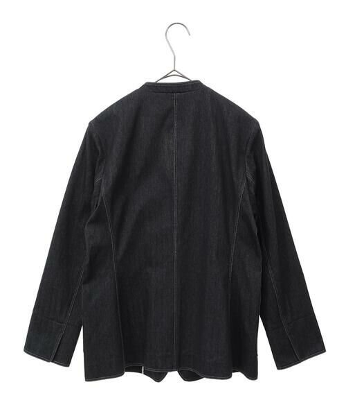 Maison de CINQ / メゾン ドゥ サンク ノーカラージャケット | [セットアップ対応]ヘリンボーン柄ジャージージャケット | 詳細27