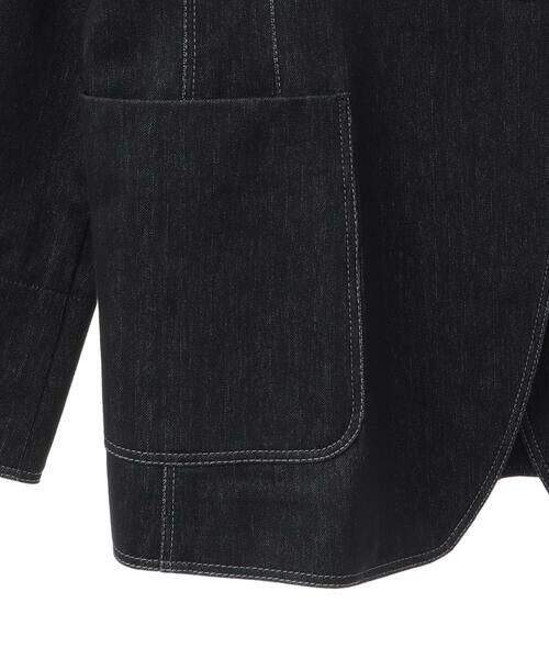 Maison de CINQ / メゾン ドゥ サンク ノーカラージャケット | [セットアップ対応]ヘリンボーン柄ジャージージャケット | 詳細30