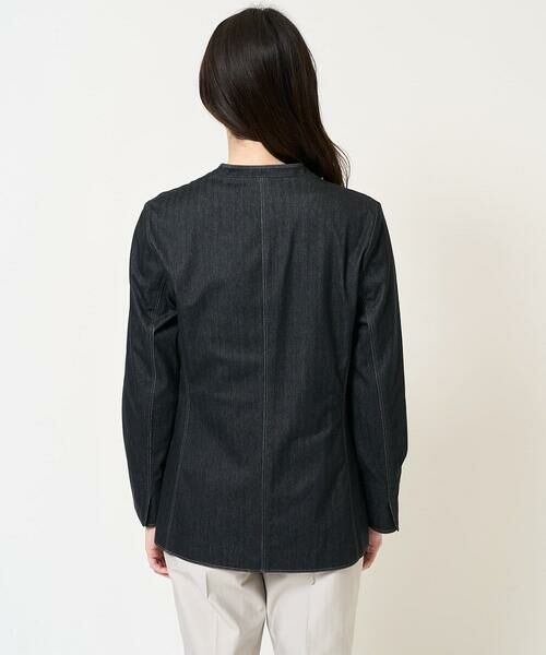 Maison de CINQ / メゾン ドゥ サンク ノーカラージャケット | [セットアップ対応]ヘリンボーン柄ジャージージャケット | 詳細7