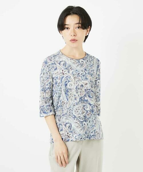 Maison de CINQ / メゾン ドゥ サンク カットソー | モダン更紗ペイズリーカットソー | 詳細1