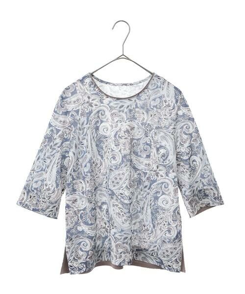 Maison de CINQ / メゾン ドゥ サンク カットソー | モダン更紗ペイズリーカットソー | 詳細14