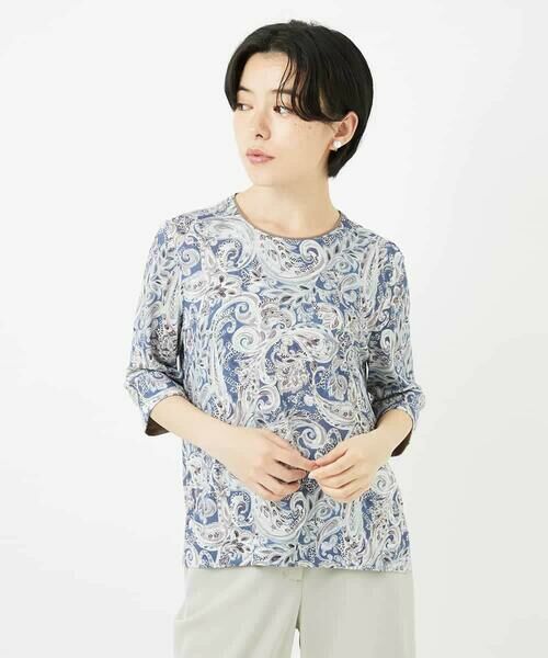 Maison de CINQ / メゾン ドゥ サンク カットソー | モダン更紗ペイズリーカットソー | 詳細2